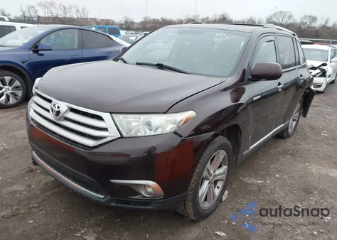 2013 Toyota Highlander Limited V6 z USA, uszkodzony, nr VIN 5TDDK3EH0DS268660